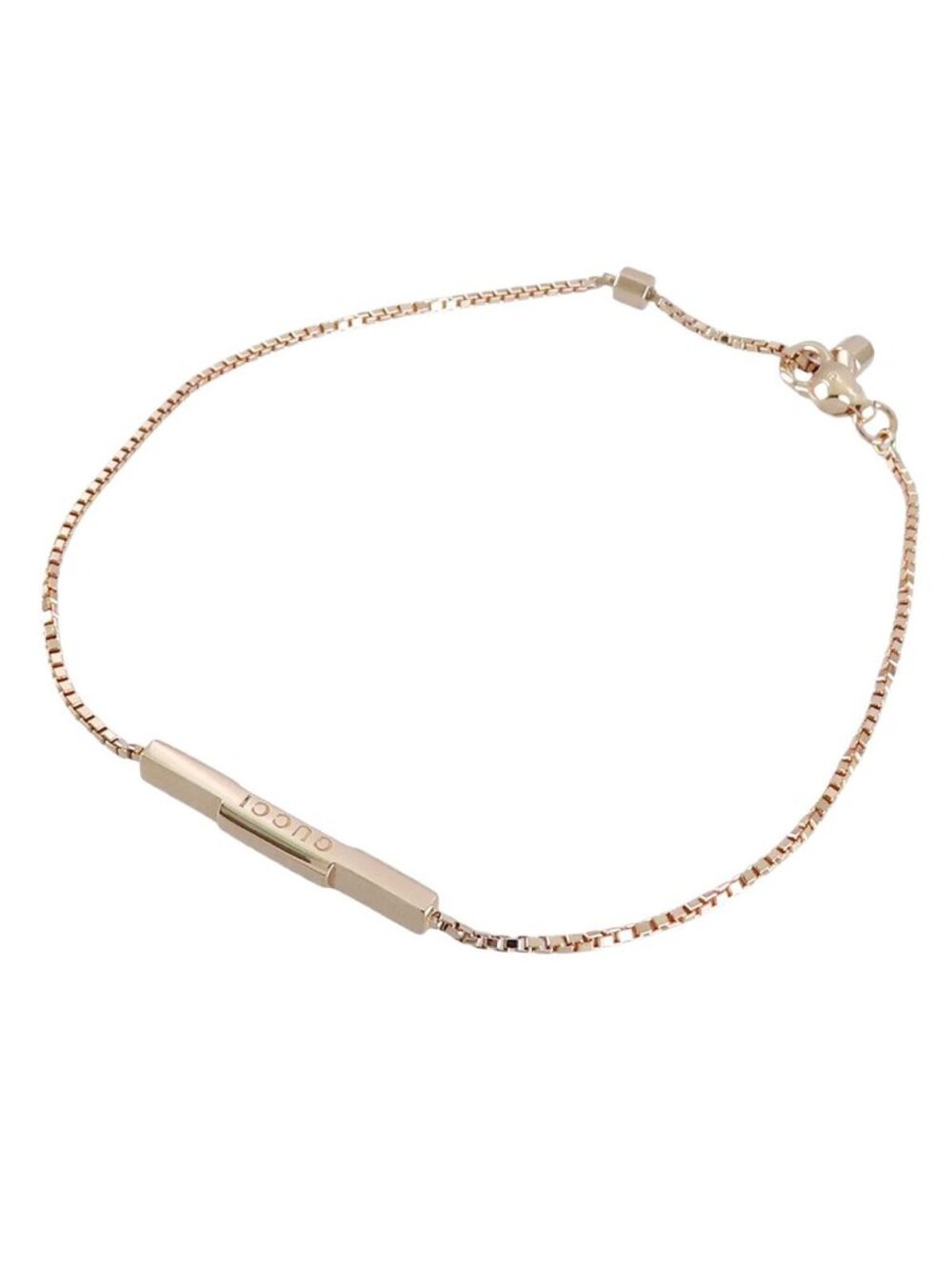 Gucci Link to Love Bracelet Pink Gold 18k Bar 16 18.5